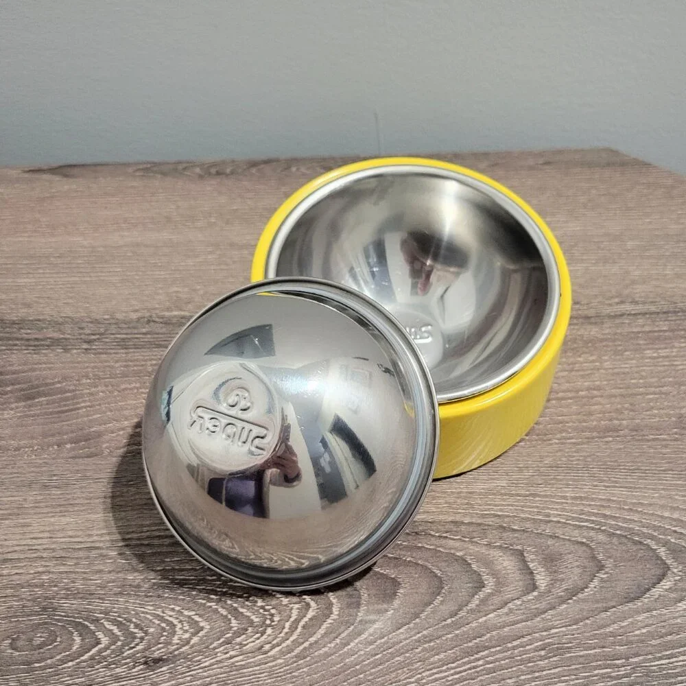 Yellow Slanted Dog Bowl, Non-Skid & Non-Spill, Small